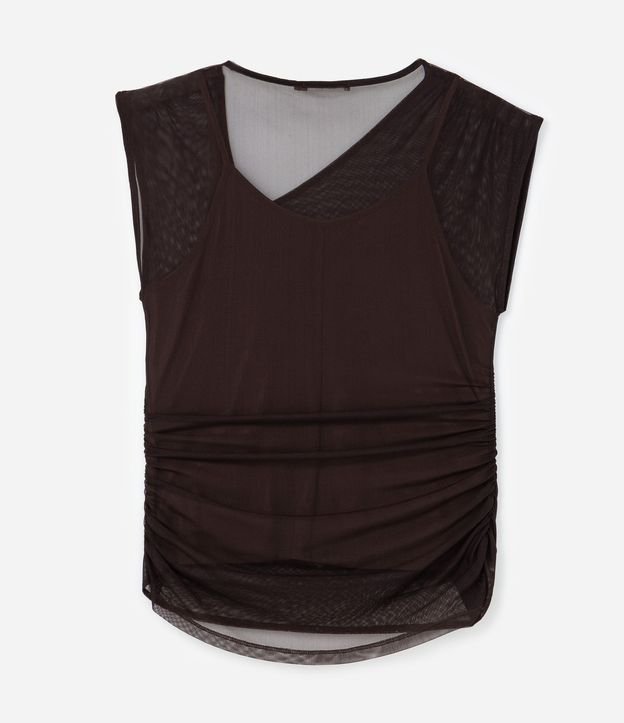 Blusa en Tule con Escote Asimétrico Curve & Plus Size 7