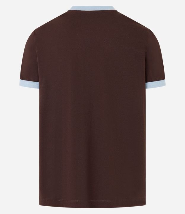 Remera Regular en Algodón con Rayas en los Hombros 6