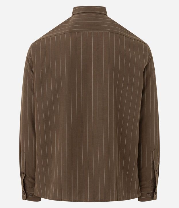 Camisa Comfort en Sastrería con Rayas en Hilo Teñido 5