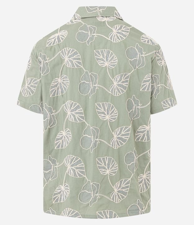Camisa Comfort en Algodón con Bordado en Hojas 7