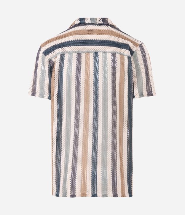 Camisa Manga Corta en Punto con Rayas 2