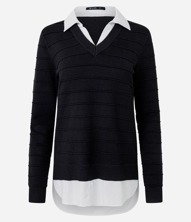 Blusa en Punto con efecto Camada Doble 5
