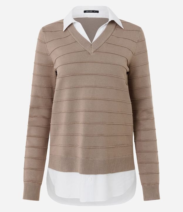 Blusa en Punto con efecto Camada Doble 5