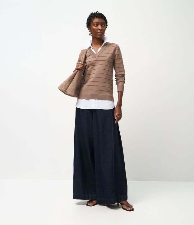 Blusa en Punto con efecto Camada Doble 2
