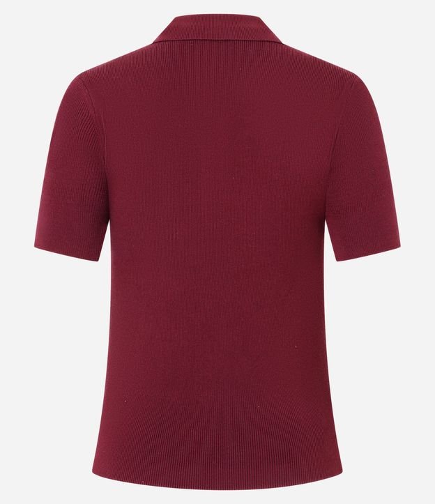 Blusa Polo en Punto con Manga Corta y Cremallera Delantera 7