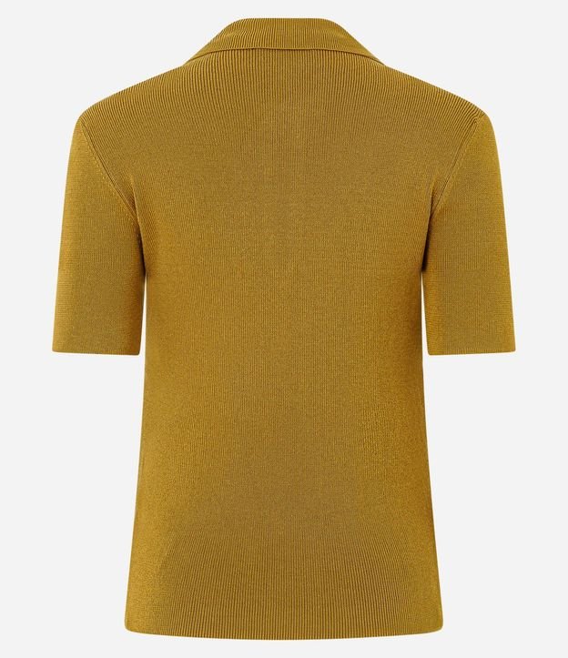 Blusa Polo en Punto con Manga Corta y Cremallera Delantera 7