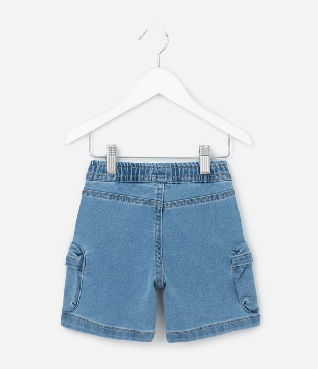 Bermuda Infantil Jeans con Bolsillos Cargo - Talle 1 a 6 años 4
