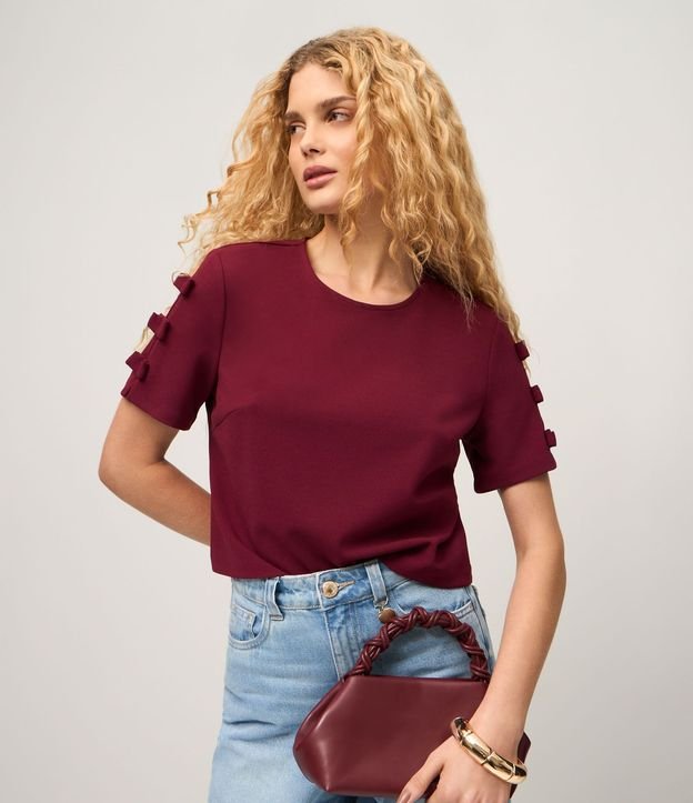 Blusa en Crepé con Lacitos en la Manga 2