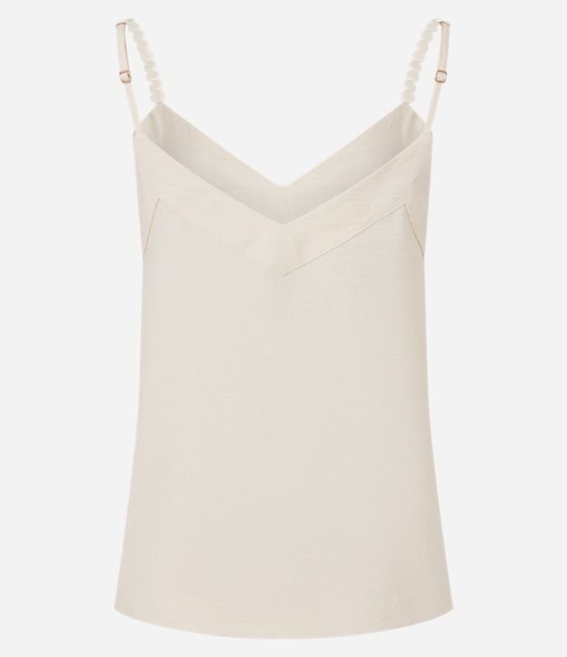 Blusa en Viscosa con Escote V y Lunares en el Bretel 9