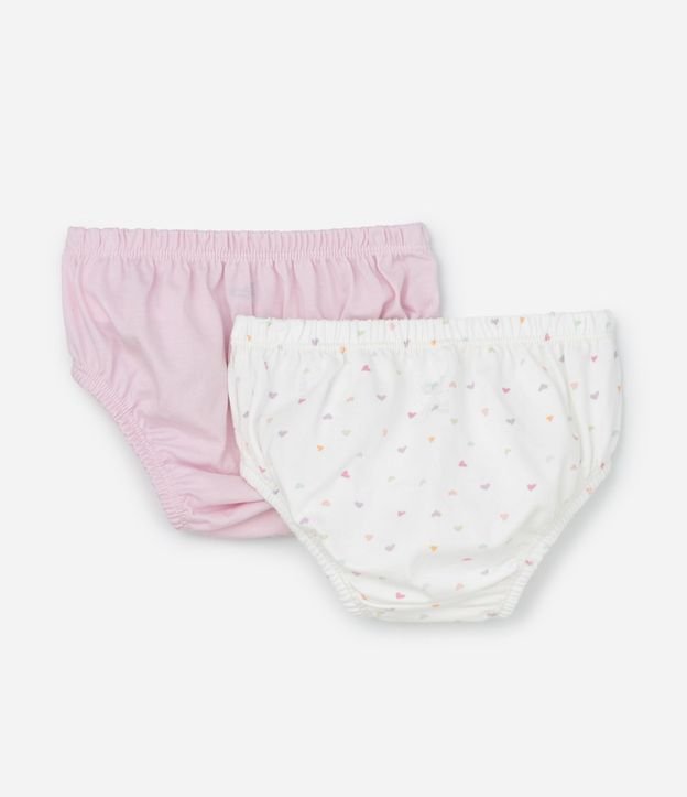 Kit 02 Bombachas Infantiles en Algodón Estampado - Talle 0 a 12 Meses 2