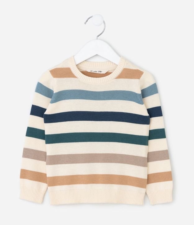 Saco Infantil en Punto con Rayas Largas Coloridas – Talle 1 a 5/6 años 2