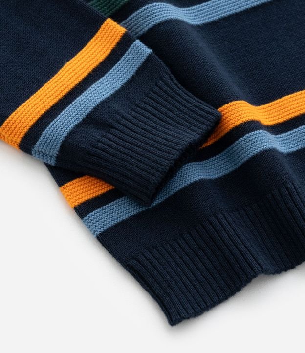 Saco Infantil en Punto con Rayas en Relieve – Talle 1 a 6 Años 5