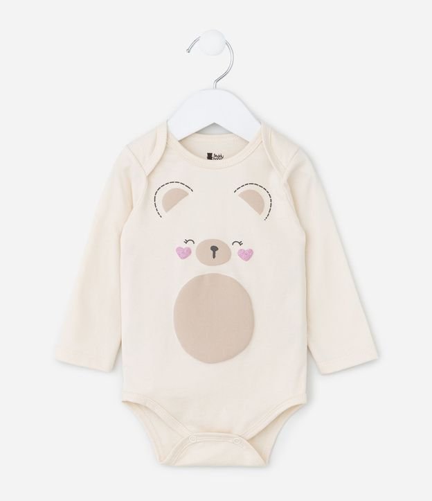 Body Infantil con Estampado de Oso - Talle 0 a 18 Meses 2