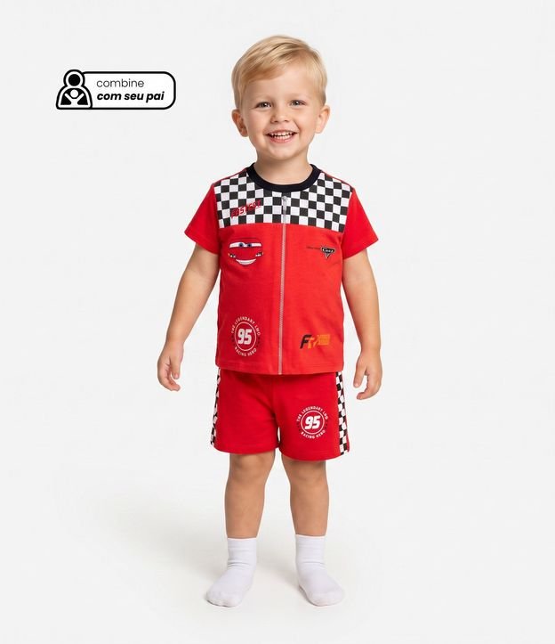 Pijama Infantil Corto con Estampa Cars  - Talle 2 a 6 años 1