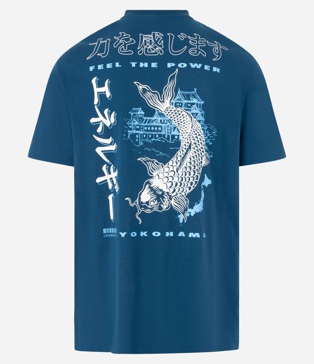 Remera Comfort en Algodón con Estampa de Carpa Oriental 6