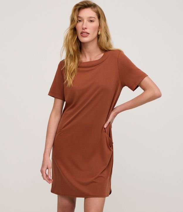 Vestido T-Shirt en Media Malla con Bolsillos 3