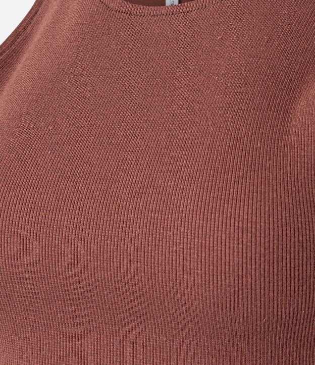 Blusa Cropped sin Mangas en Algodón Acanalado 10