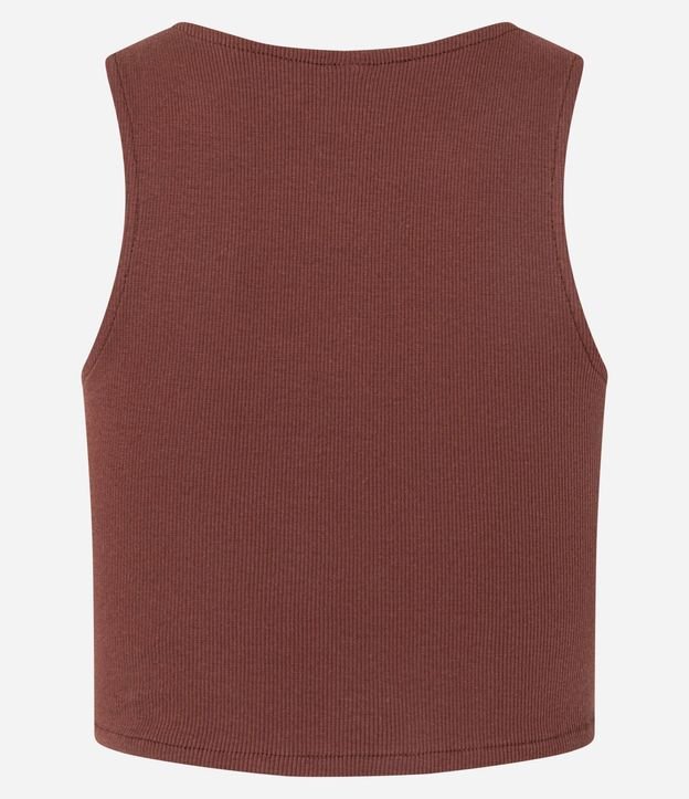 Blusa Cropped sin Mangas en Algodón Acanalado 12