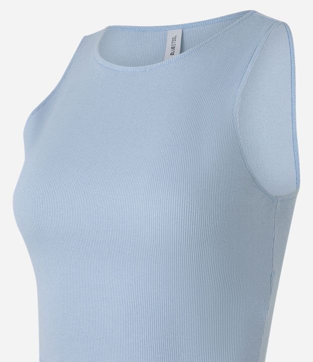 Blusa Cropped sin Mangas en Algodón Acanalado 9