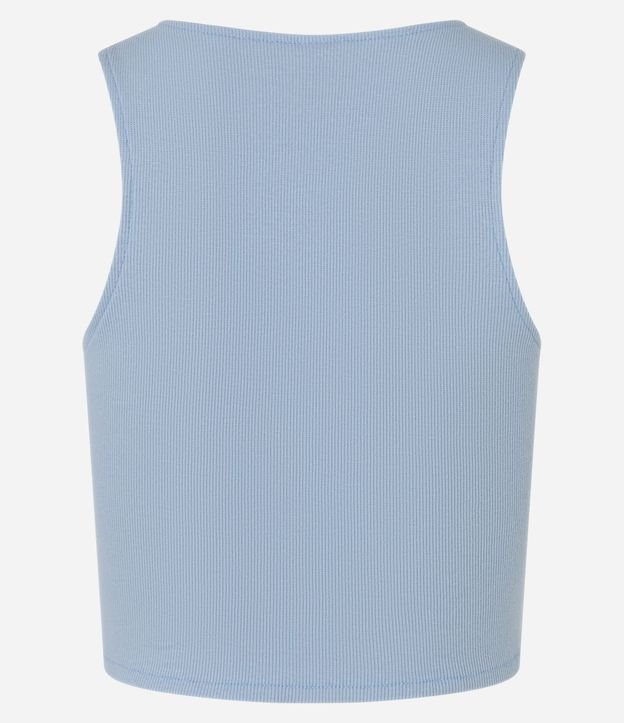Blusa Cropped sin Mangas en Algodón Acanalado 11