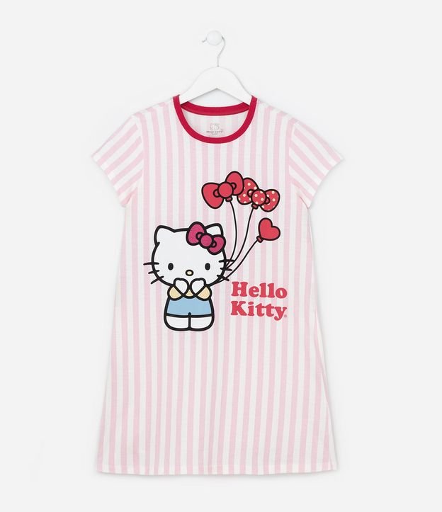 Camisón Infantil con Estampa y Lettering Hello Kitty - Talle 5 a 14 años 2