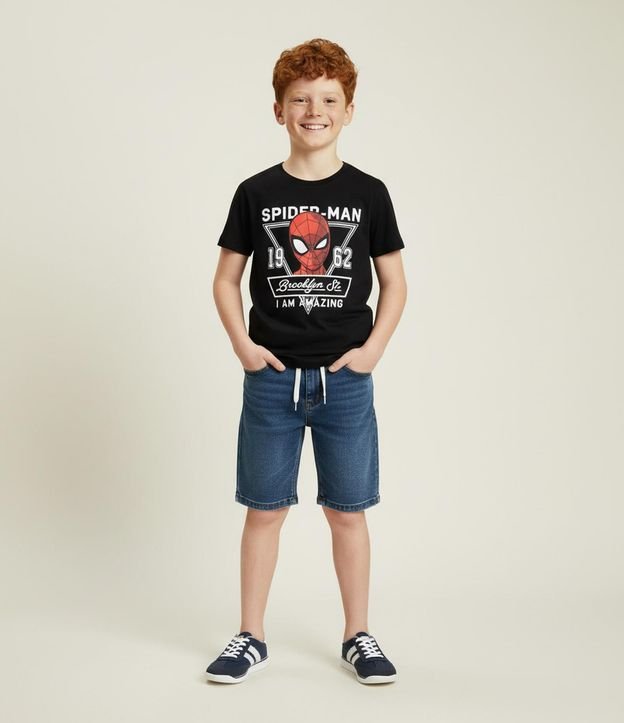 Remera Infantil con Estampa y Lettering  Spider Man - Talle 4 a 12 años