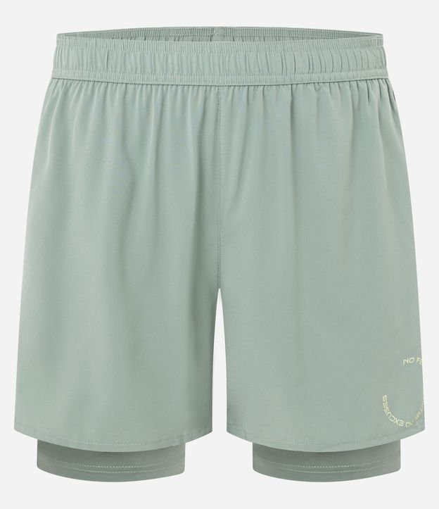 Bermuda Deportiva con Short de Compresión y Lettering 10