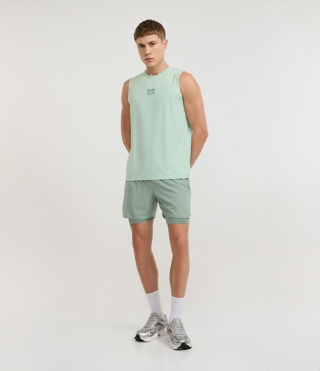 Bermuda Deportiva con Short de Compresión y Lettering 1