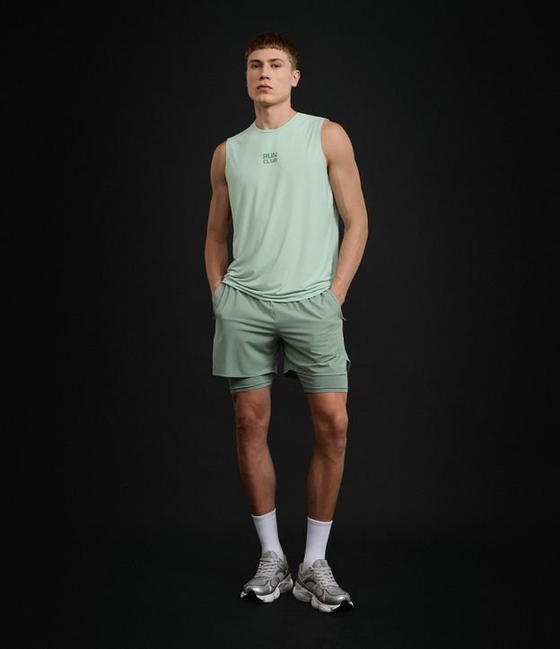 Bermuda Deportiva con Short de Compresión y Lettering 5