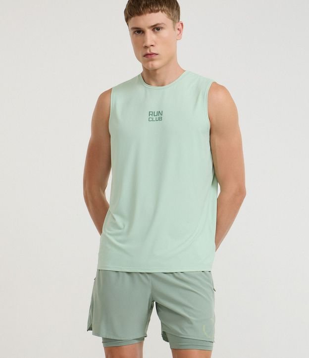 Bermuda Deportiva con Short de Compresión y Lettering 7
