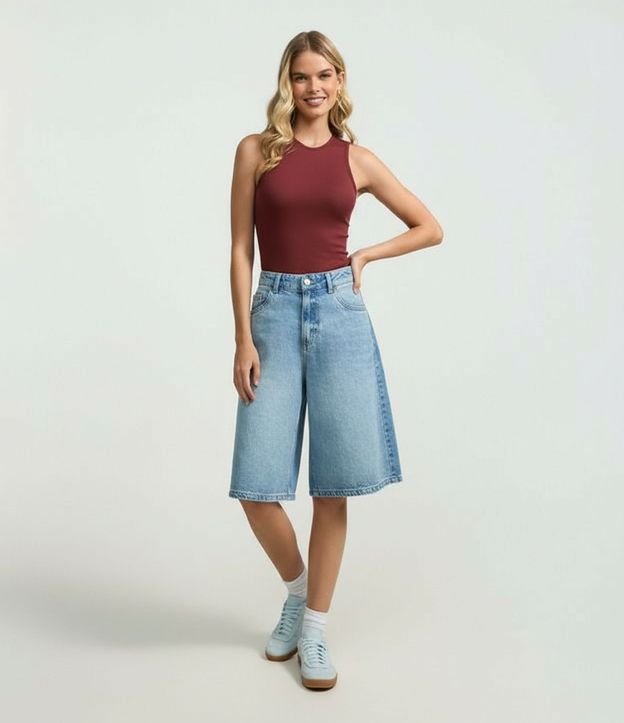 Body Básico en Rib con Cuello Halter 7