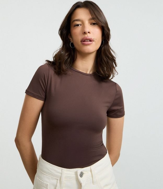 Blusa Alargada en Poliamida Básica