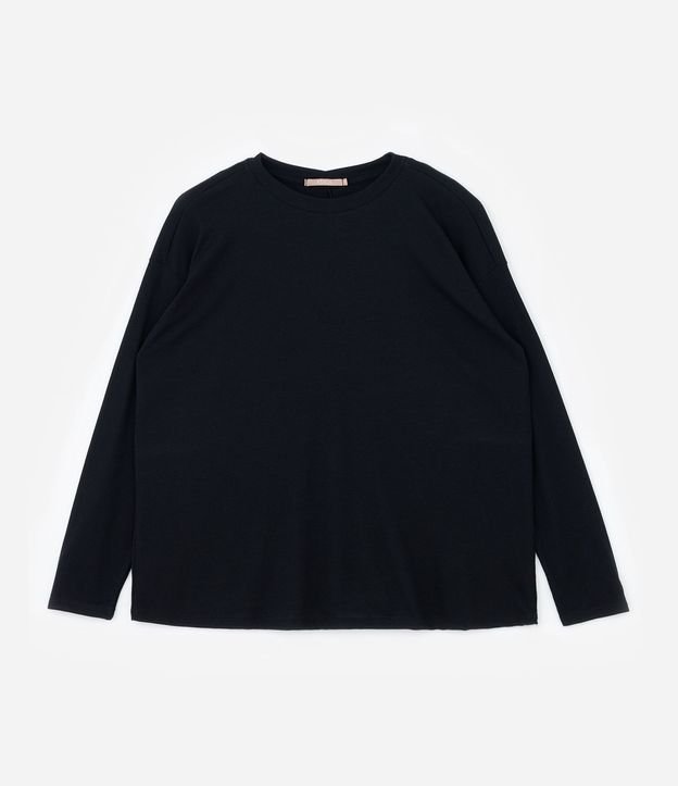 Blusa en Rib Sin Sisa con Cuello Redondo Curve & Plus Size