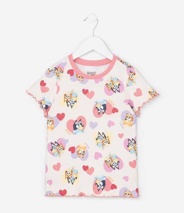 Pijama Infantil con Estampa Bluey y Bingo con Corazones - Talle 3 a 8 años 3