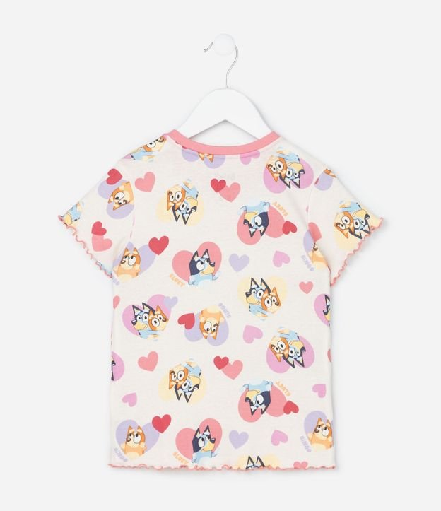 Pijama Infantil con Estampa Bluey y Bingo con Corazones - Talle 3 a 8 años 4