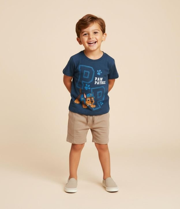Remera Manga Corta Media Malla College Chase Paw Patrol