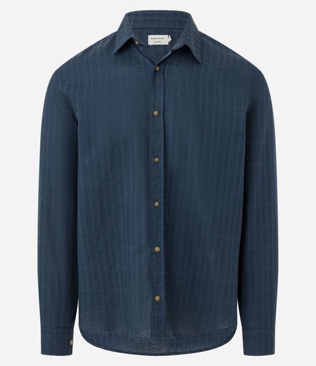 Camisa Comfort en Algodón con Textura Maquinetada 5