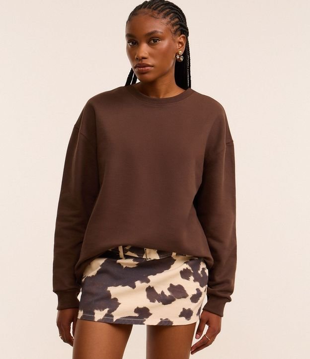 Saco Cerrado Oversized en Algodón con Felpa