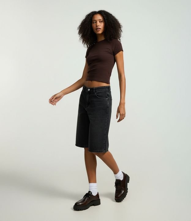 Blusa Básica Justa y Alargada en Rib 6