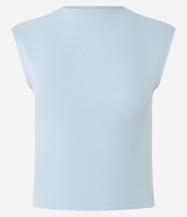 Blusa Acanalada en Rib con Cuello Alto 7