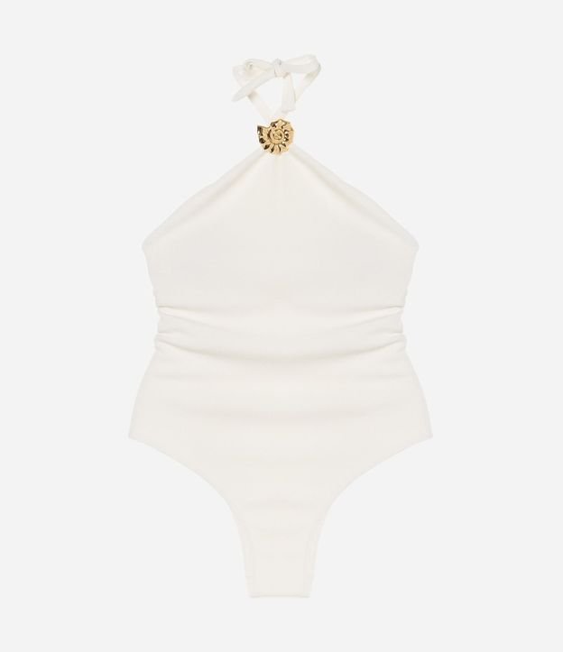 Malla Halter en Microfibra Texturizada con Adornos de Caracol 4