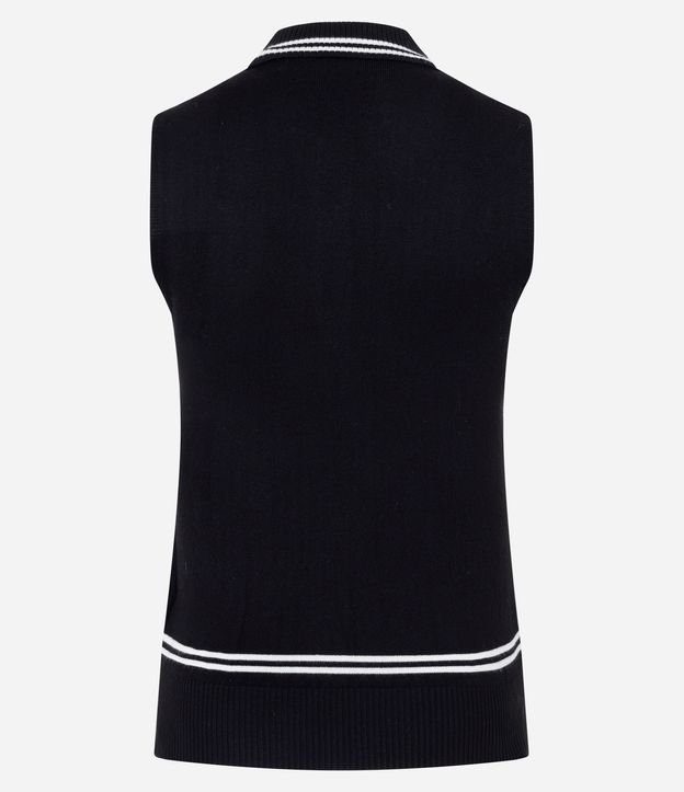 Blusa Manga Corta con Cuello Polo en Punto 8