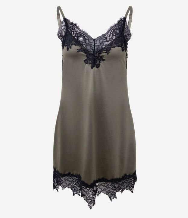 Camisón en Microfibra con Detalles de Encajes 6