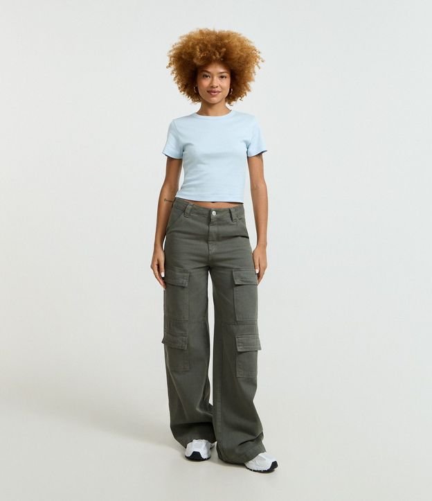 Blusa Cropped en Algodón Interlock 3