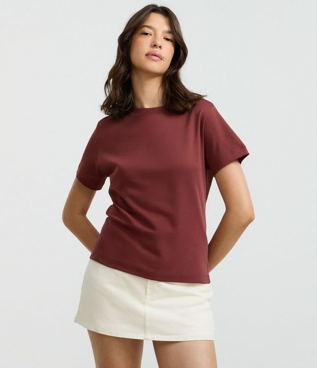 Blusa Básica en Algodón Interlock con Cuello Redondo 2