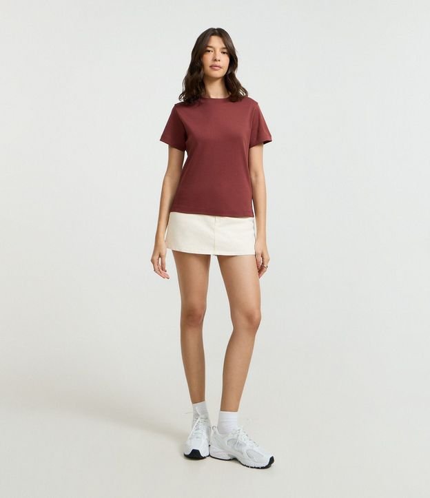 Blusa Básica en Algodón Interlock con Cuello Redondo 3