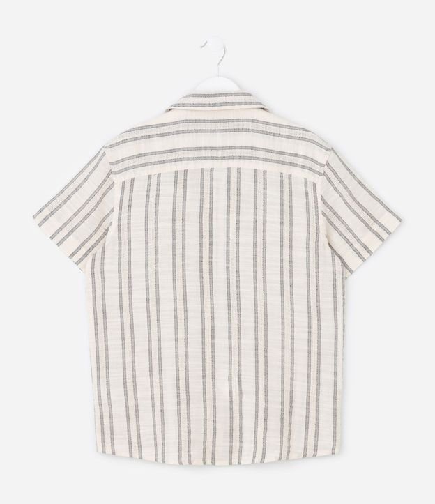 Camisa Infantil con Raya Texturizada - Talle 5 A 14 años 2