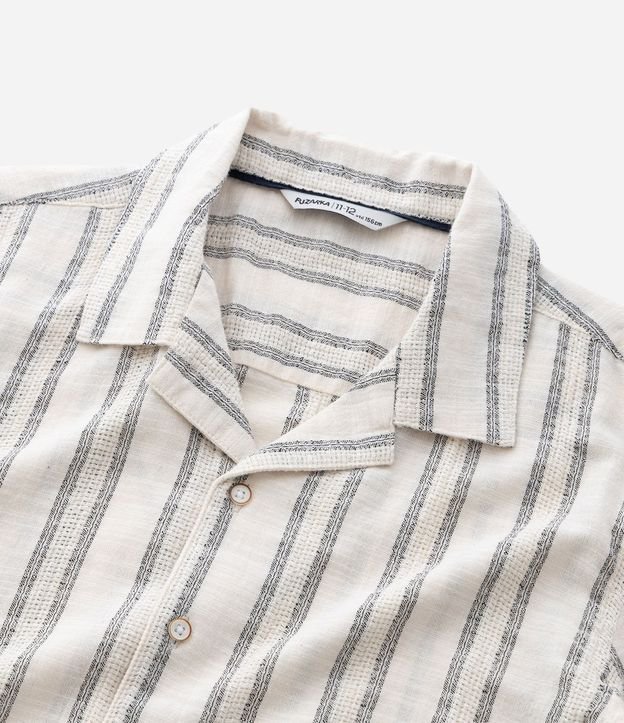 Camisa Infantil con Raya Texturizada - Talle 5 A 14 años 4