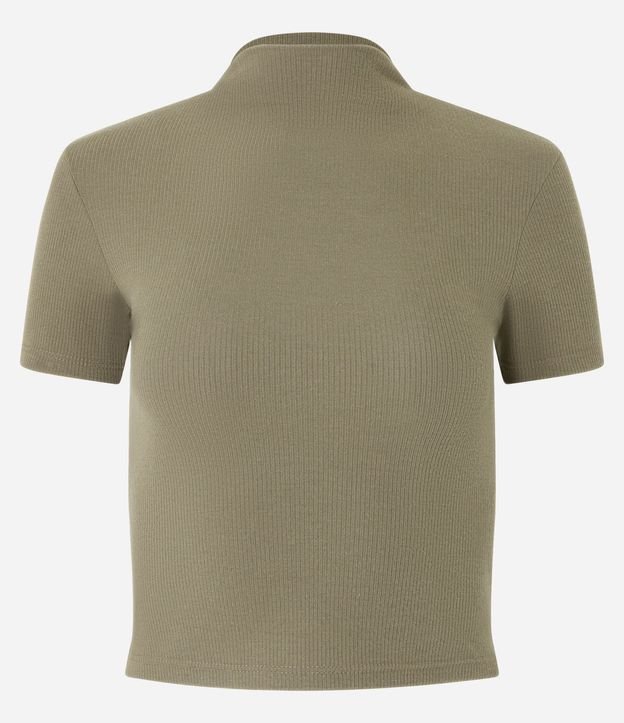 Blusa Básica Texturizada en Viscosa con Cuello Alto 6