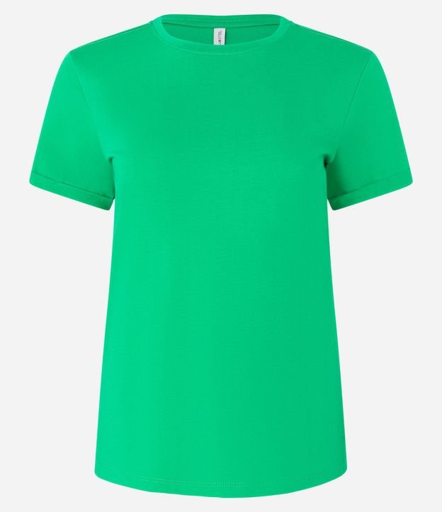 Remera en Media Malla con Manga Corta Doblada 5